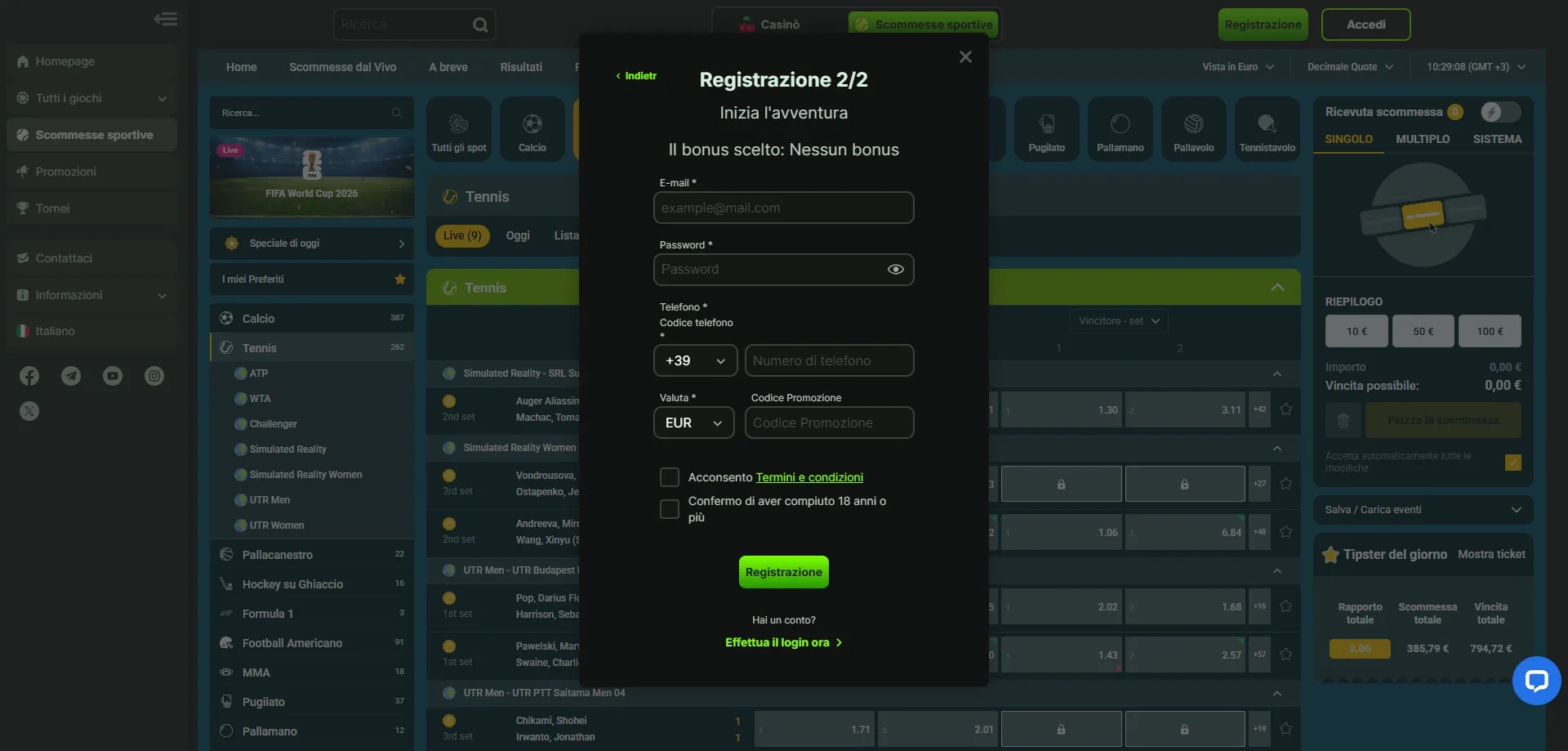 Registrazione sicura su WeltBet Casino — licenza Curaçao e protezione SSL